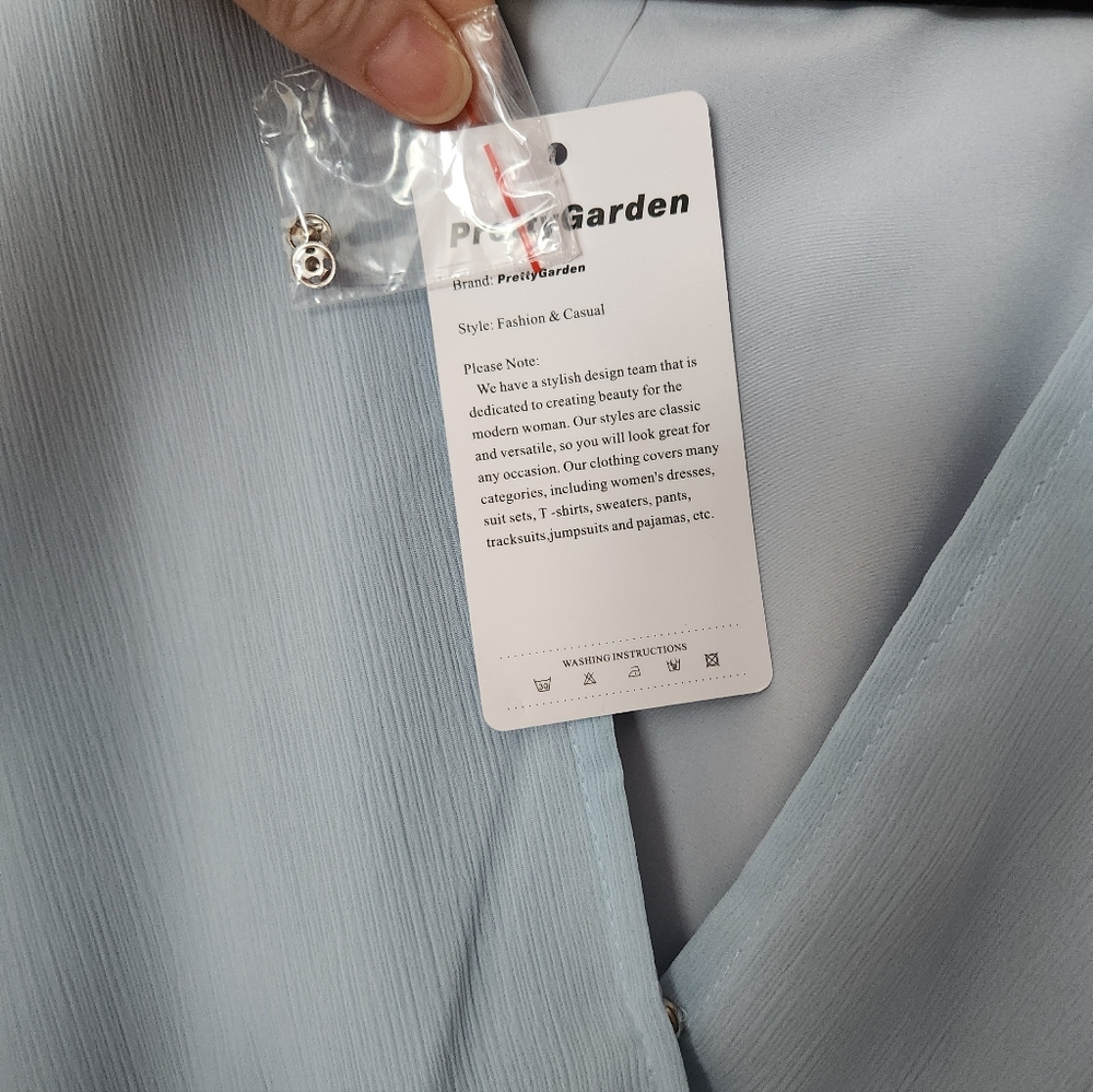 PrettyGarden Wrap Dress XXL, Blue - Picture 9 of 12
